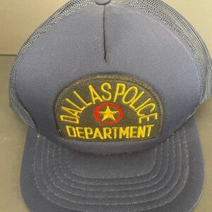 Vintage Dallas Police Department Trucker Navy Blue Cap